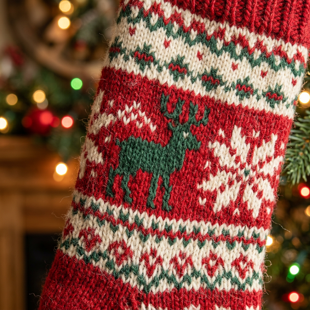 Fair Isle Knit Pattern Texture Detail