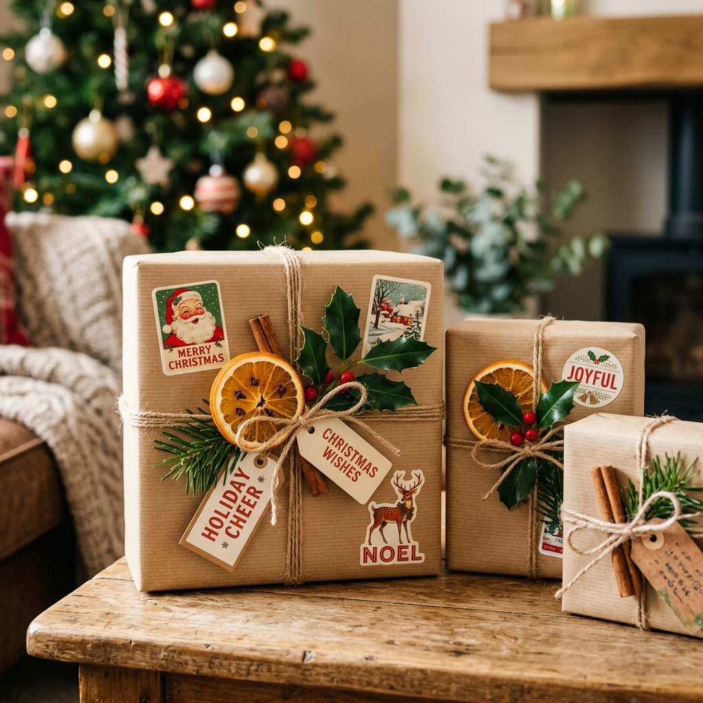Beautifully Wrapped Christmas Gifts Styling