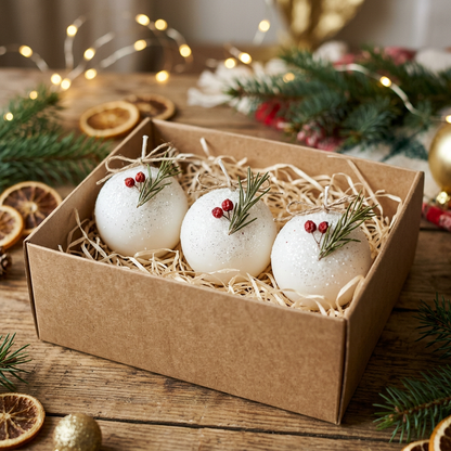 Christmas Snowball Sphere Candle Gift Set - Hero Shot