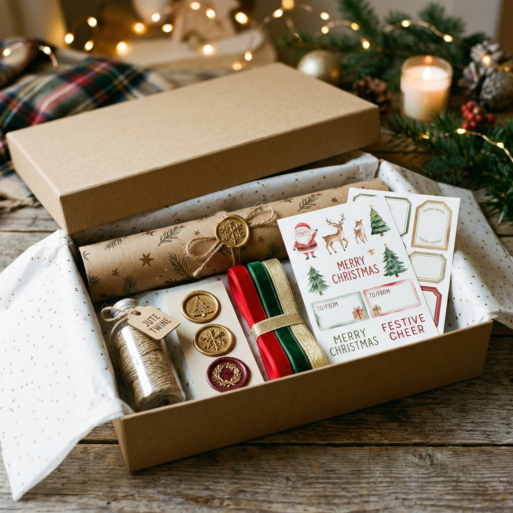 Christmas Wrapping Kit Gift Box Unboxing