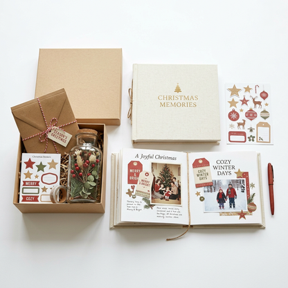Christmas Scrapbook Gift Set - White Background