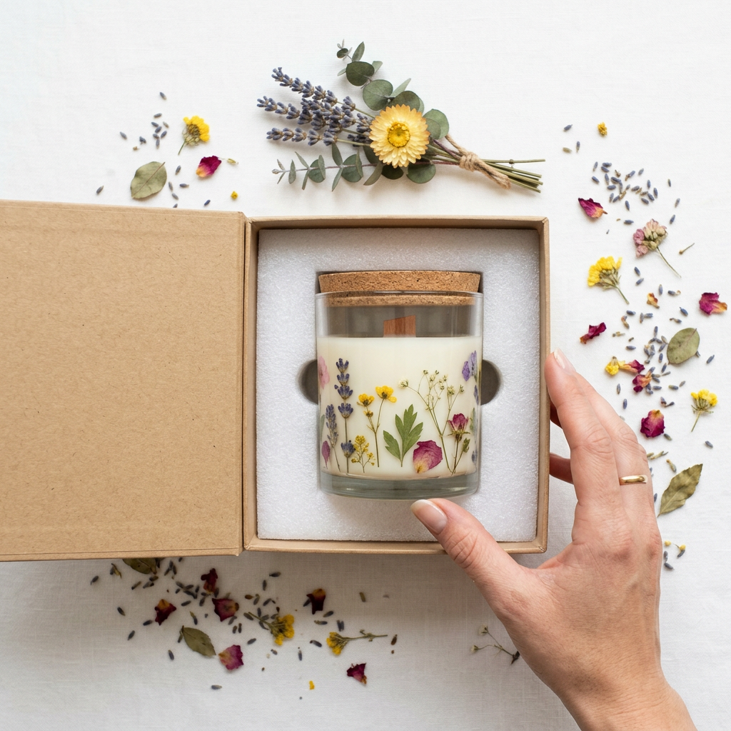 Candle Gift Set - Components Flat Lay