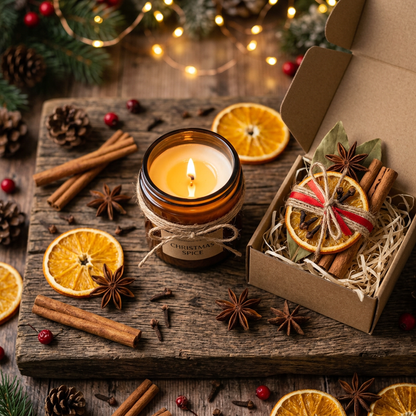 Christmas Spice Gift Set - Rustic Top Down